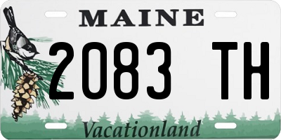 ME license plate 2083TH