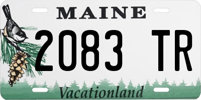 ME license plate 2083TR