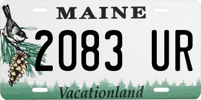 ME license plate 2083UR
