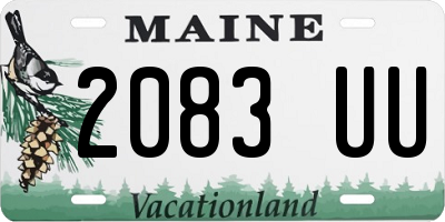 ME license plate 2083UU