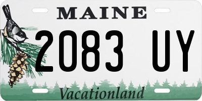 ME license plate 2083UY