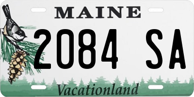 ME license plate 2084SA