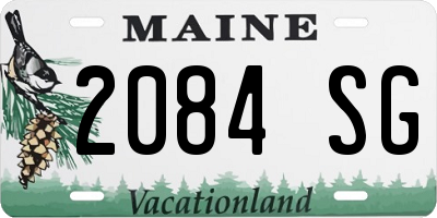 ME license plate 2084SG