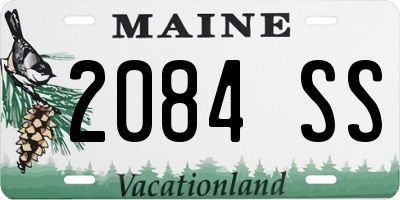 ME license plate 2084SS