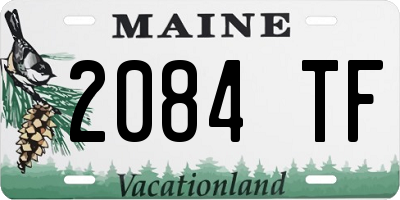 ME license plate 2084TF