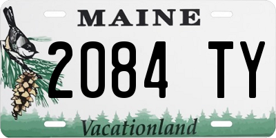 ME license plate 2084TY