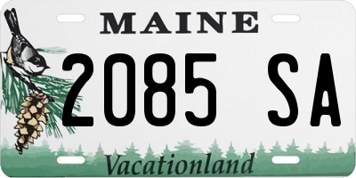ME license plate 2085SA