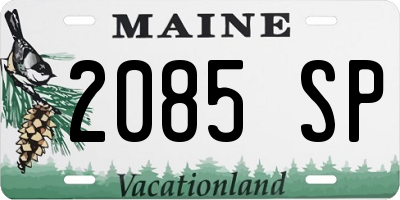 ME license plate 2085SP