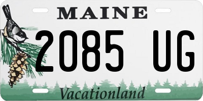 ME license plate 2085UG