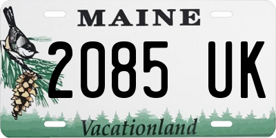 ME license plate 2085UK