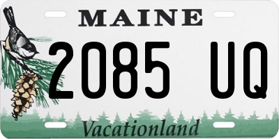 ME license plate 2085UQ