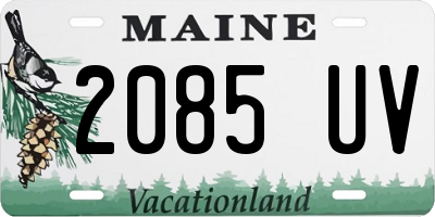 ME license plate 2085UV