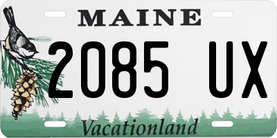 ME license plate 2085UX
