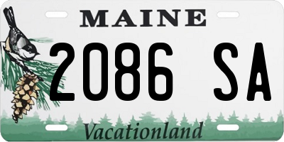 ME license plate 2086SA