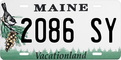 ME license plate 2086SY