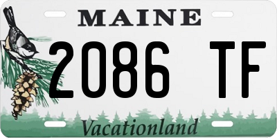 ME license plate 2086TF