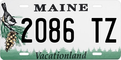ME license plate 2086TZ