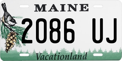 ME license plate 2086UJ