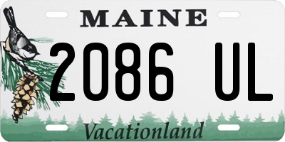 ME license plate 2086UL