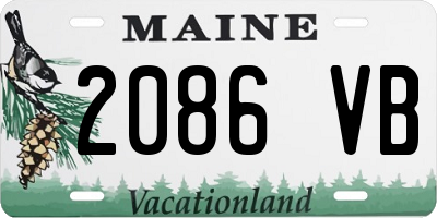 ME license plate 2086VB