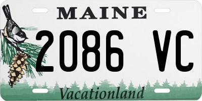 ME license plate 2086VC