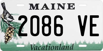 ME license plate 2086VE