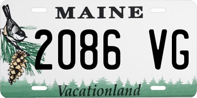 ME license plate 2086VG