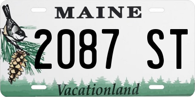 ME license plate 2087ST