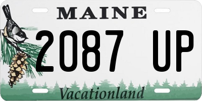 ME license plate 2087UP