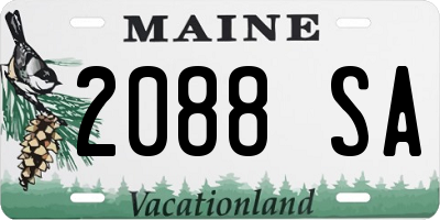 ME license plate 2088SA