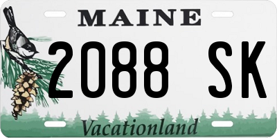 ME license plate 2088SK