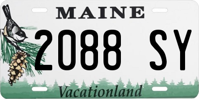 ME license plate 2088SY