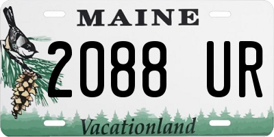 ME license plate 2088UR