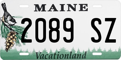 ME license plate 2089SZ