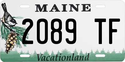 ME license plate 2089TF