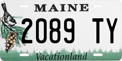 ME license plate 2089TY