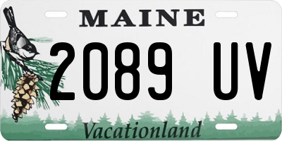 ME license plate 2089UV