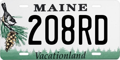 ME license plate 208RD