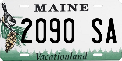 ME license plate 2090SA