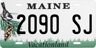 ME license plate 2090SJ