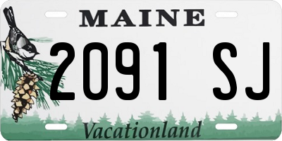 ME license plate 2091SJ