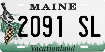 ME license plate 2091SL