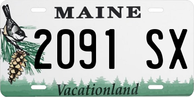 ME license plate 2091SX