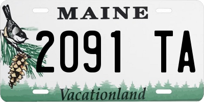 ME license plate 2091TA