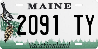 ME license plate 2091TY
