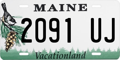 ME license plate 2091UJ