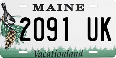 ME license plate 2091UK