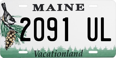 ME license plate 2091UL