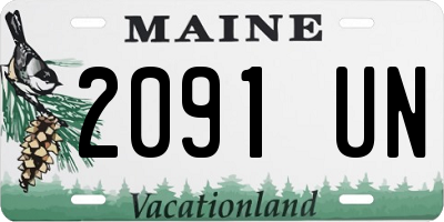 ME license plate 2091UN