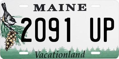 ME license plate 2091UP